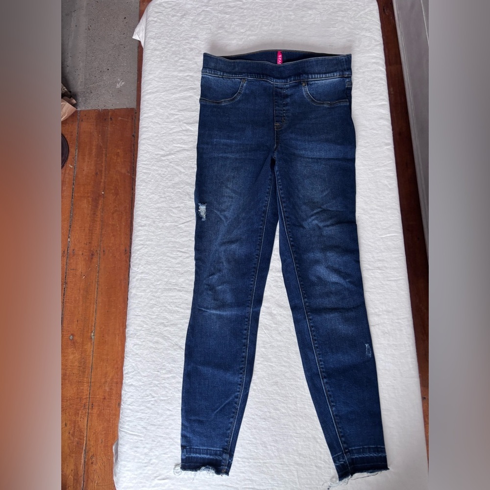 Women’s Spanx Distressed Ankle Skinny Jeans Medium Wash Size Medium